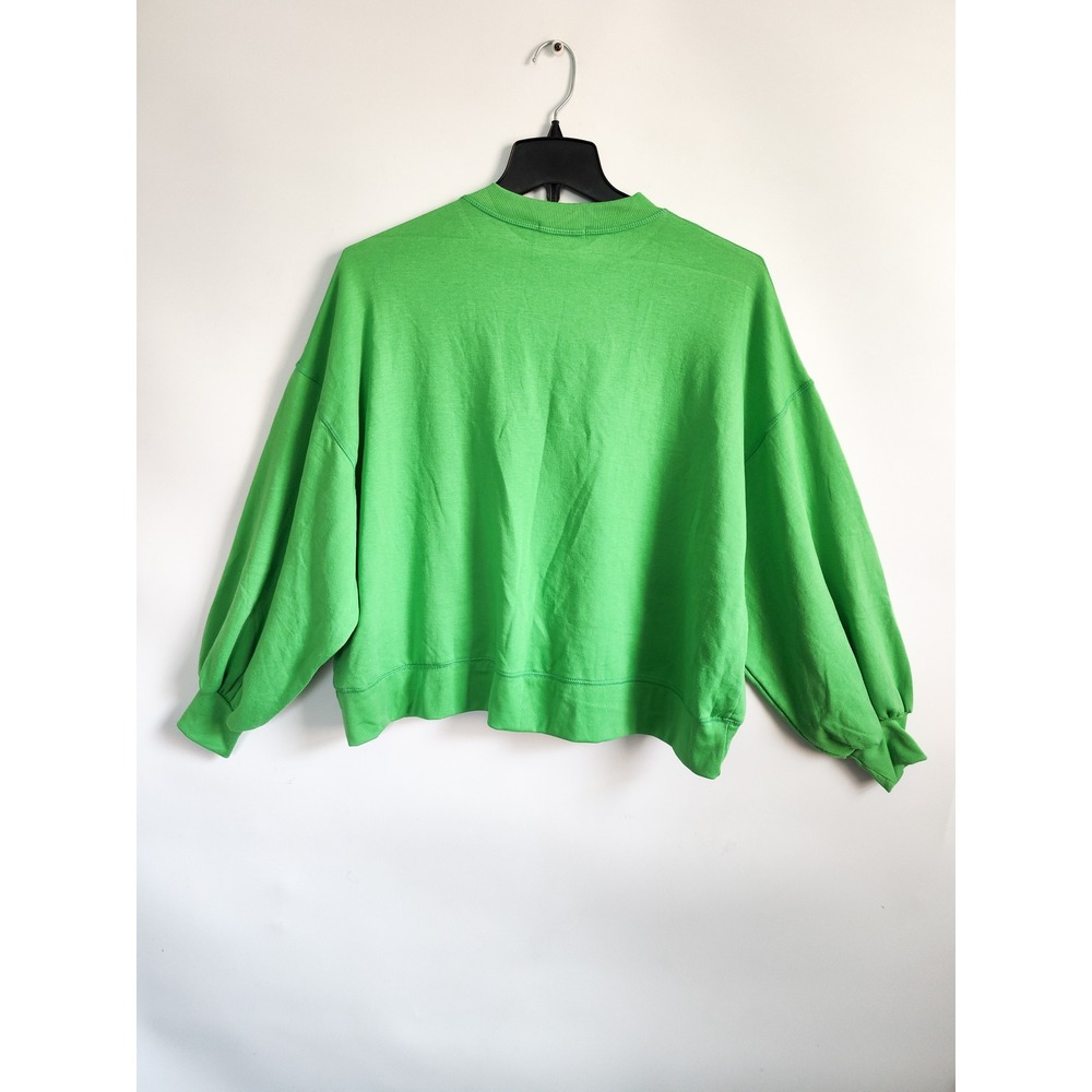 Judith March Sweatshirt Medium Green Pink Lets Partee Golf Balls Balloon Sleeves - Picture 6 of 8